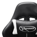 vidaXL Scaun de jocuri, negru și alb, piele artificială vidaXL Scaun de jocuri, negru și alb, piele artificială
