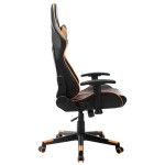 vidaXL Scaun de jocuri, negru și portocaliu, piele artificială