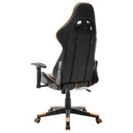 vidaXL Scaun de jocuri, negru și portocaliu, piele artificială