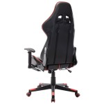 vidaXL Scaun jocuri cu suport picioare, negru/roșu, piele artificială vidaXL Scaun jocuri cu suport picioare, negru/roșu, piele artificială