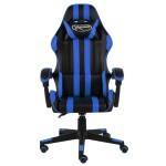 vidaXL Scaun de racing, negru și albastru, piele ecologică vidaXL Scaun de racing, negru și albastru, piele ecologică