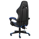 vidaXL Scaun de racing, negru și albastru, piele ecologică vidaXL Scaun de racing, negru și albastru, piele ecologică