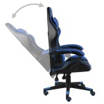 vidaXL Scaun de racing, negru și albastru, piele ecologică vidaXL Scaun de racing, negru și albastru, piele ecologică