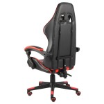vidaXL Scaun de racing, negru și roșu, piele ecologică vidaXL Scaun de racing, negru și roșu, piele ecologică