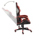 vidaXL Scaun de racing, negru și roșu, piele ecologică vidaXL Scaun de racing, negru și roșu, piele ecologică