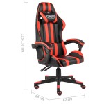 vidaXL Scaun de racing, negru și roșu, piele ecologică vidaXL Scaun de racing, negru și roșu, piele ecologică