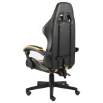 vidaXL Scaun de racing, negru și auriu, piele ecologică vidaXL Scaun de racing, negru și auriu, piele ecologică