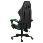 vidaXL Scaun de racing, negru și verde, piele ecologică vidaXL Scaun de racing, negru și verde, piele ecologică