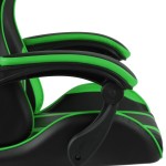 vidaXL Scaun de racing, negru și verde, piele ecologică vidaXL Scaun de racing, negru și verde, piele ecologică