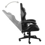 vidaXL Scaun de racing, negru și gri, piele ecologică vidaXL Scaun de racing, negru și gri, piele ecologică