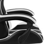 vidaXL Scaun de racing, negru și alb, piele ecologică vidaXL Scaun de racing, negru și alb, piele ecologică