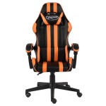 vidaXL Scaun de racing, negru și portocaliu, piele ecologică vidaXL Scaun de racing, negru și portocaliu, piele ecologică