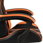 vidaXL Scaun de racing, negru și portocaliu, piele ecologică vidaXL Scaun de racing, negru și portocaliu, piele ecologică