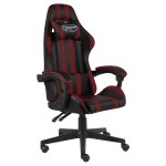 vidaXL Scaun de racing, negru și roșu vin, piele ecologică vidaXL Scaun de racing, negru și roșu vin, piele ecologică