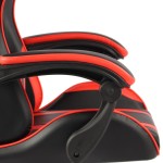 vidaXL Scaun de racing suport picioare negru/roșu piele ecologică vidaXL Scaun de racing suport picioare negru/roșu piele ecologică