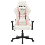 vidaXL Scaun pentru jocuri, alb și roz, piele artificială vidaXL Scaun pentru jocuri, alb și roz, piele artificială