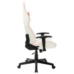 vidaXL Scaun pentru jocuri, alb și roz, piele artificială vidaXL Scaun pentru jocuri, alb și roz, piele artificială