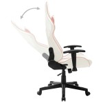 vidaXL Scaun pentru jocuri, alb și roz, piele artificială vidaXL Scaun pentru jocuri, alb și roz, piele artificială