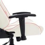 vidaXL Scaun pentru jocuri, alb și roz, piele artificială vidaXL Scaun pentru jocuri, alb și roz, piele artificială