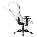 vidaXL Scaun pentru jocuri, alb și negru, piele artificială vidaXL Scaun pentru jocuri, alb și negru, piele artificială