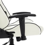 vidaXL Scaun pentru jocuri, alb și negru, piele artificială vidaXL Scaun pentru jocuri, alb și negru, piele artificială