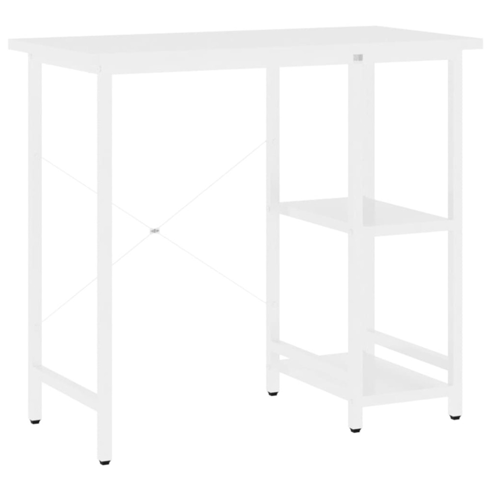 vidaXL Birou de calculator, alb, 80x40x72 cm, MDF și metal