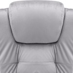 vidaXL Scaun de birou, gri deschis, catifea