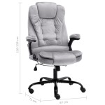 vidaXL Scaun de birou, gri deschis, catifea