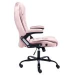 vidaXL Scaun de birou, roz, catifea vidaXL Scaun de birou, roz, catifea