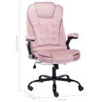 vidaXL Scaun de birou, roz, catifea vidaXL Scaun de birou, roz, catifea