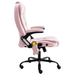 vidaXL Scaun de masaj pentru birou, roz, catifea vidaXL Scaun de masaj pentru birou, roz, catifea