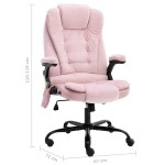 vidaXL Scaun de masaj pentru birou, roz, catifea vidaXL Scaun de masaj pentru birou, roz, catifea