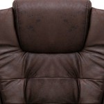 vidaXL Scaun de birou, maro închis, piele întoarsă ecologică vidaXL Scaun de birou, maro închis, piele întoarsă ecologică