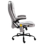 vidaXL Scaun de masaj pentru birou, gri deschis, velur ecologic vidaXL Scaun de masaj pentru birou, gri deschis, velur ecologic