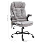 vidaXL Scaun de masaj pentru birou, gri deschis, velur ecologic vidaXL Scaun de masaj pentru birou, gri deschis, velur ecologic