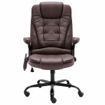vidaXL Scaun de masaj pentru birou, maro închis, velur ecologic vidaXL Scaun de masaj pentru birou, maro închis, velur ecologic