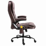 vidaXL Scaun de masaj pentru birou, maro închis, velur ecologic vidaXL Scaun de masaj pentru birou, maro închis, velur ecologic