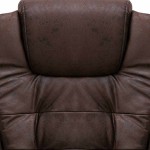 vidaXL Scaun de masaj pentru birou, maro închis, velur ecologic vidaXL Scaun de masaj pentru birou, maro închis, velur ecologic