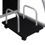 vidaXL Birou de computer, negru, 110x52x88,5 cm, lemn prelucrat