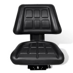 vidaXL Scaun de tractor cu spătar, negru vidaXL Scaun de tractor cu spătar, negru