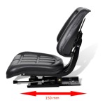 vidaXL Scaun de tractor cu spătar, negru vidaXL Scaun de tractor cu spătar, negru