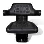 vidaXL Scaun de tractor cu suspensie, negru vidaXL Scaun de tractor cu suspensie, negru