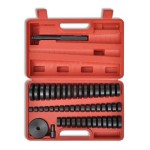 Set adaptat discuri /bucșe / rulmenți / garnituri 18 – 65 mm 51 piese Set adaptat discuri /bucșe / rulmenți / garnituri 18 – 65 mm 51 piese