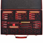 vidaXL Set recondiționare a filetului bujiilor 63 piese M8 M9 M10 M12
