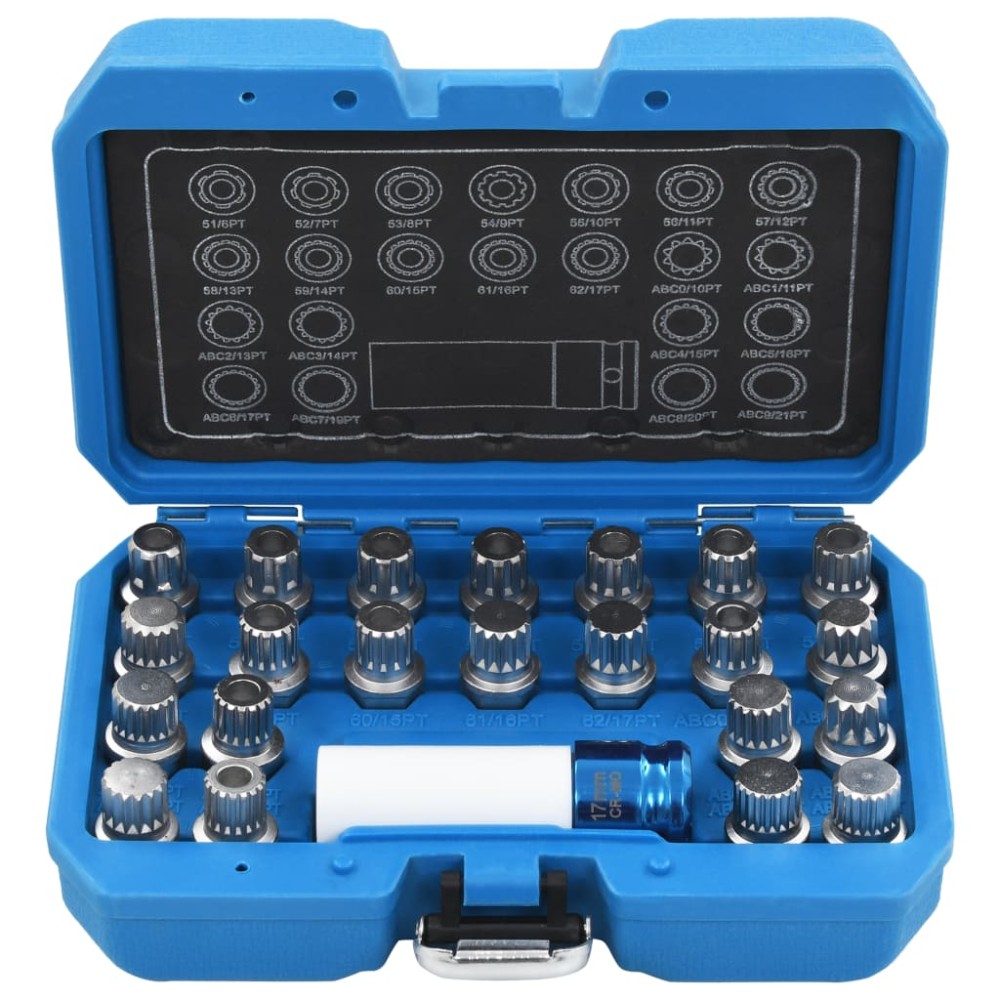 vidaXL Set de chei blocare jante, 23 piese, pentru VAG