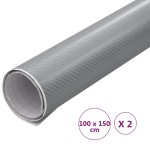 vidaXL Folii auto 4D, 2 buc., argintiu, 100x150 cm vidaXL Folii auto 4D, 2 buc., argintiu, 100x150 cm