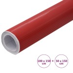 vidaXL Folii auto 4D, 2 buc., roșu, 100x150 cm + 50x150 cm vidaXL Folii auto 4D, 2 buc., roșu, 100x150 cm + 50x150 cm