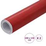 vidaXL Folii auto 4D, 2 buc., roșu, 100x150 cm vidaXL Folii auto 4D, 2 buc., roșu, 100x150 cm