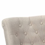 vidaXL Scaun în stil franțuzesc, crem, material textil