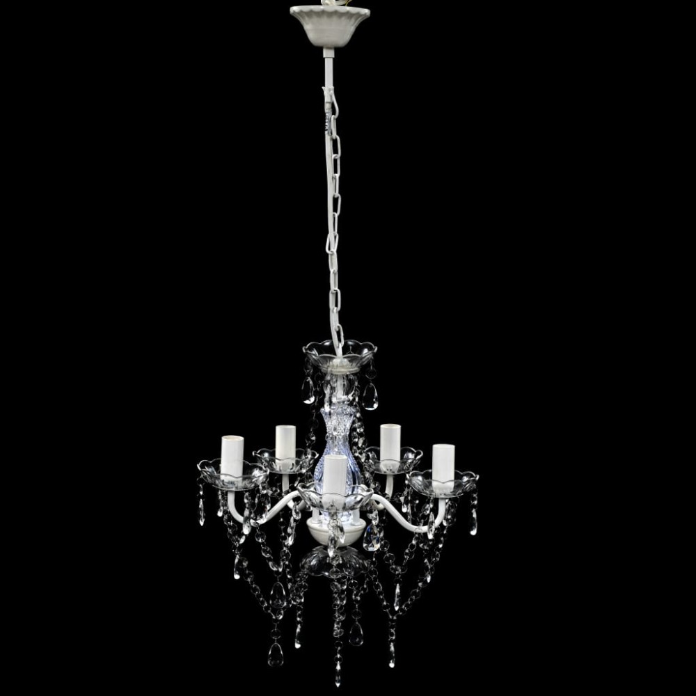 vidaXL Candelabru, 5 becuri, transparent